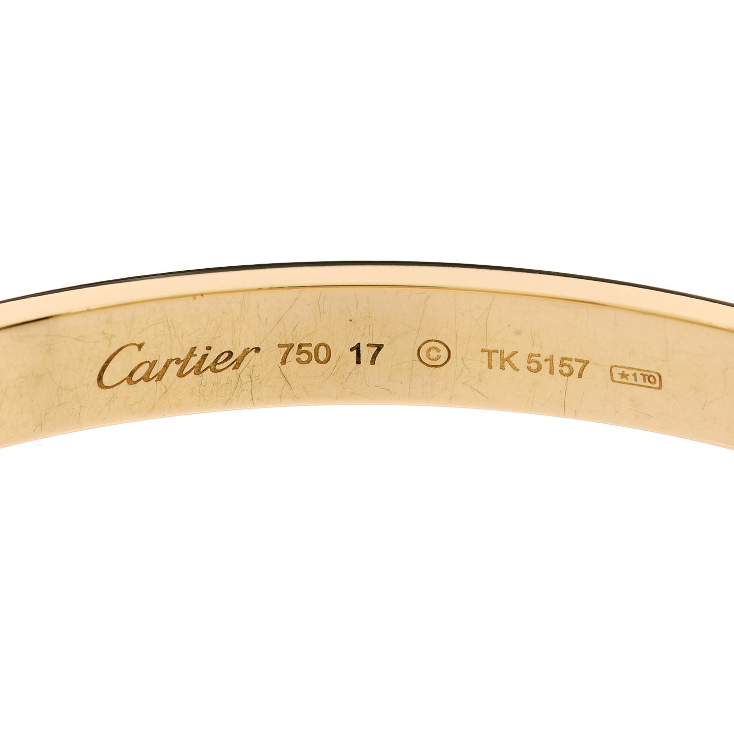 18K Yellow Gold LOVE Bracelet 17
