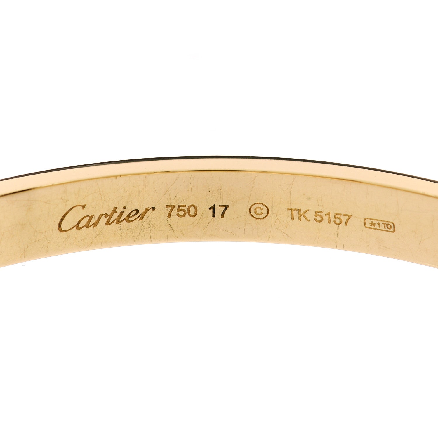 Cartier 18K Yellow Gold LOVE Bracelet 17 3 of 5