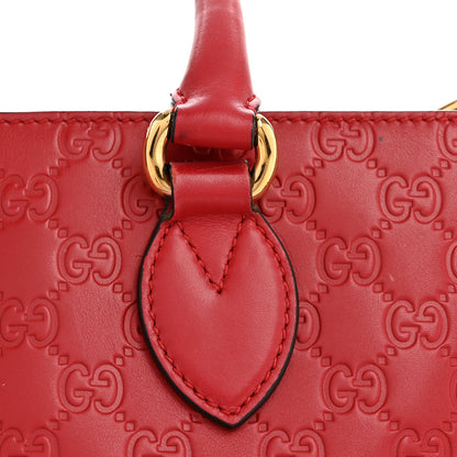 Gucci Soft Guccissima Signature Top Handle Tote Bag Red 15 of 15