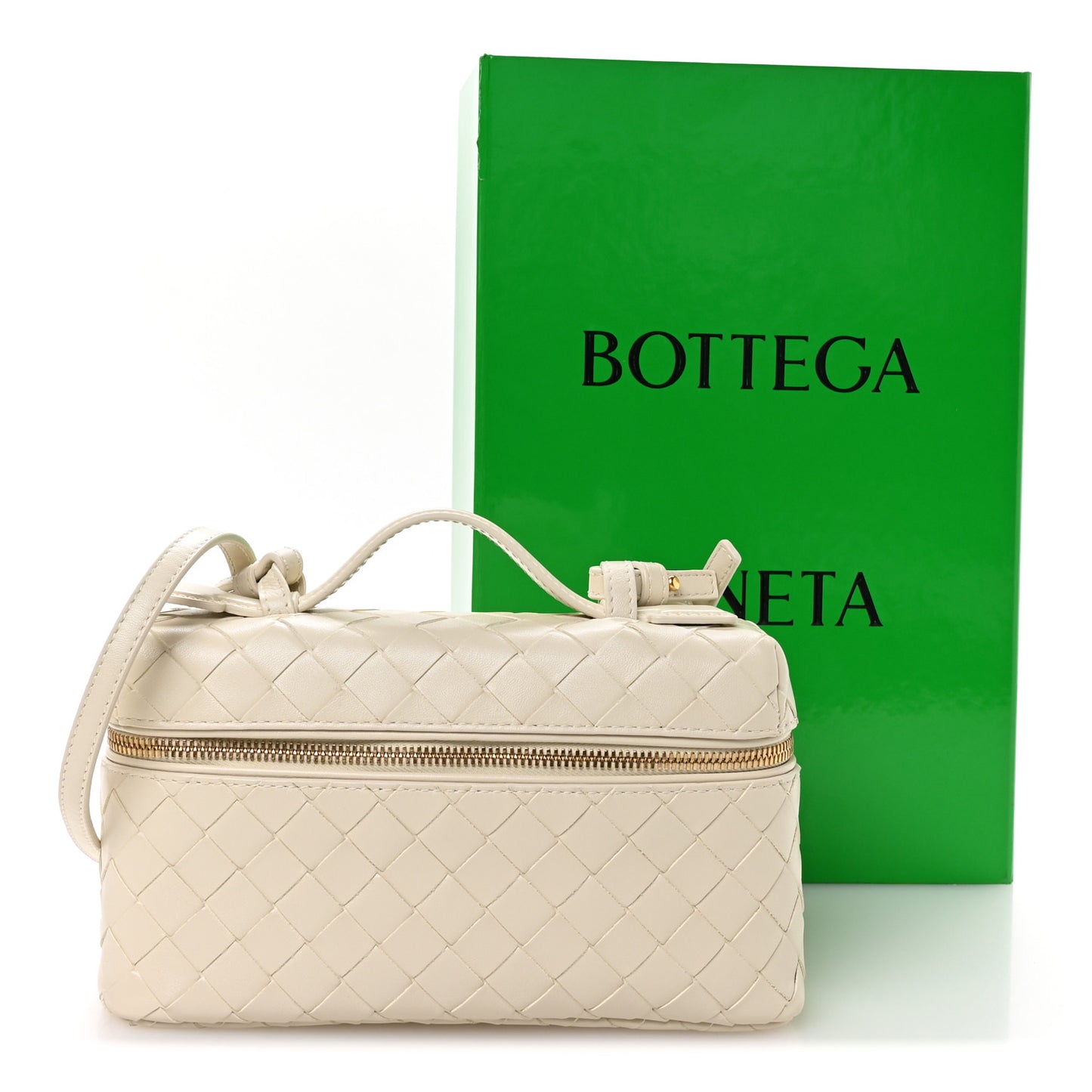 Calfskin Intrecciato Bang Bang Vanity Case Sea Salt