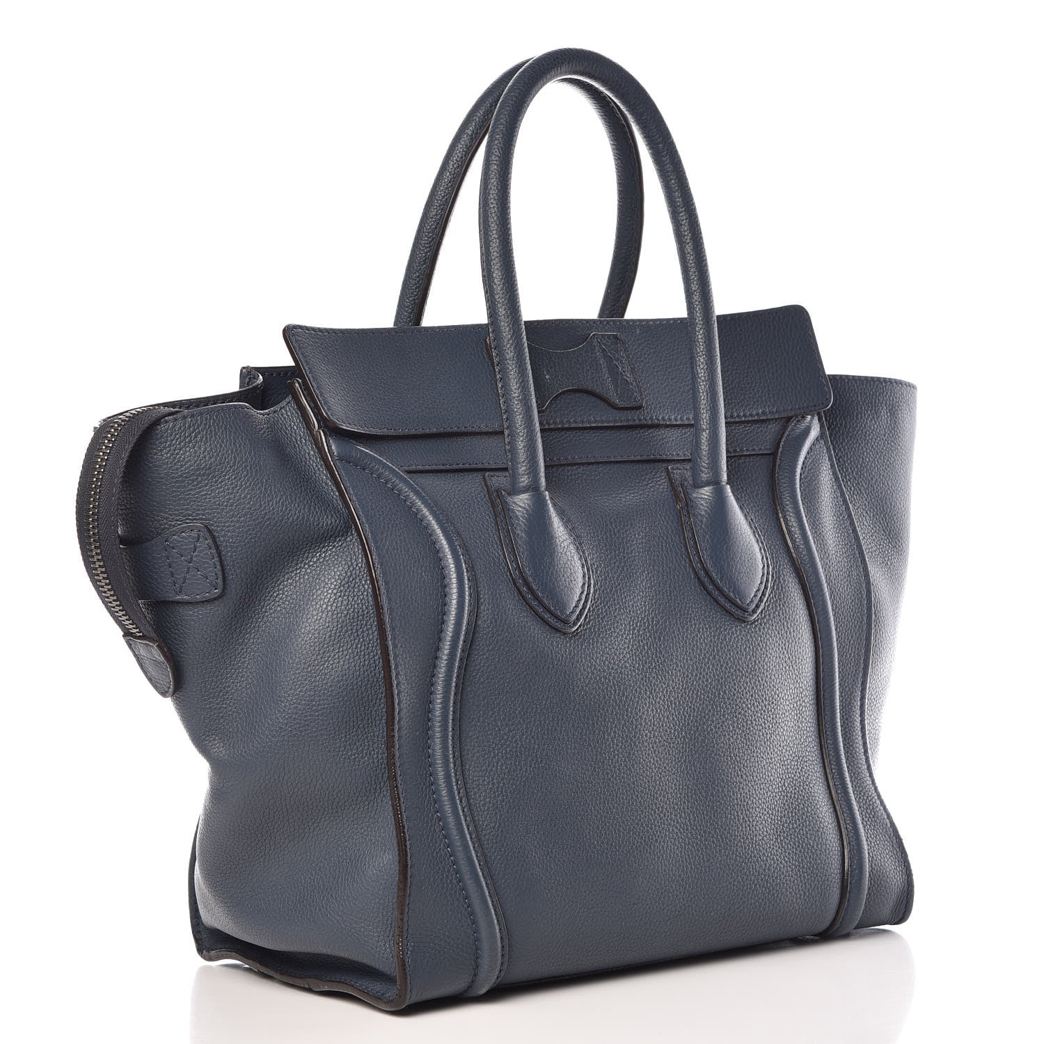 Celine Drummed Calfskin Mini Luggage Orage 3 of 17