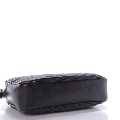Saint Laurent Calfskin Matelasse Monogram Lou Camera Bag Black 4 of 9