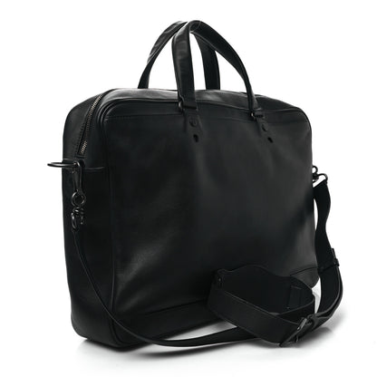 Balenciaga Veau Soyeux Perforated Blackout City Briefcase Black 3 of 12