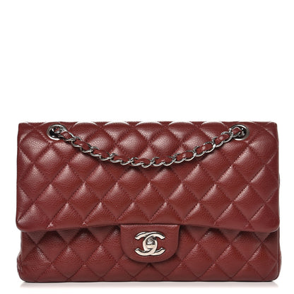 Chanel Caviar Quilted Medium Double Flap Dark Red 1 of 11
