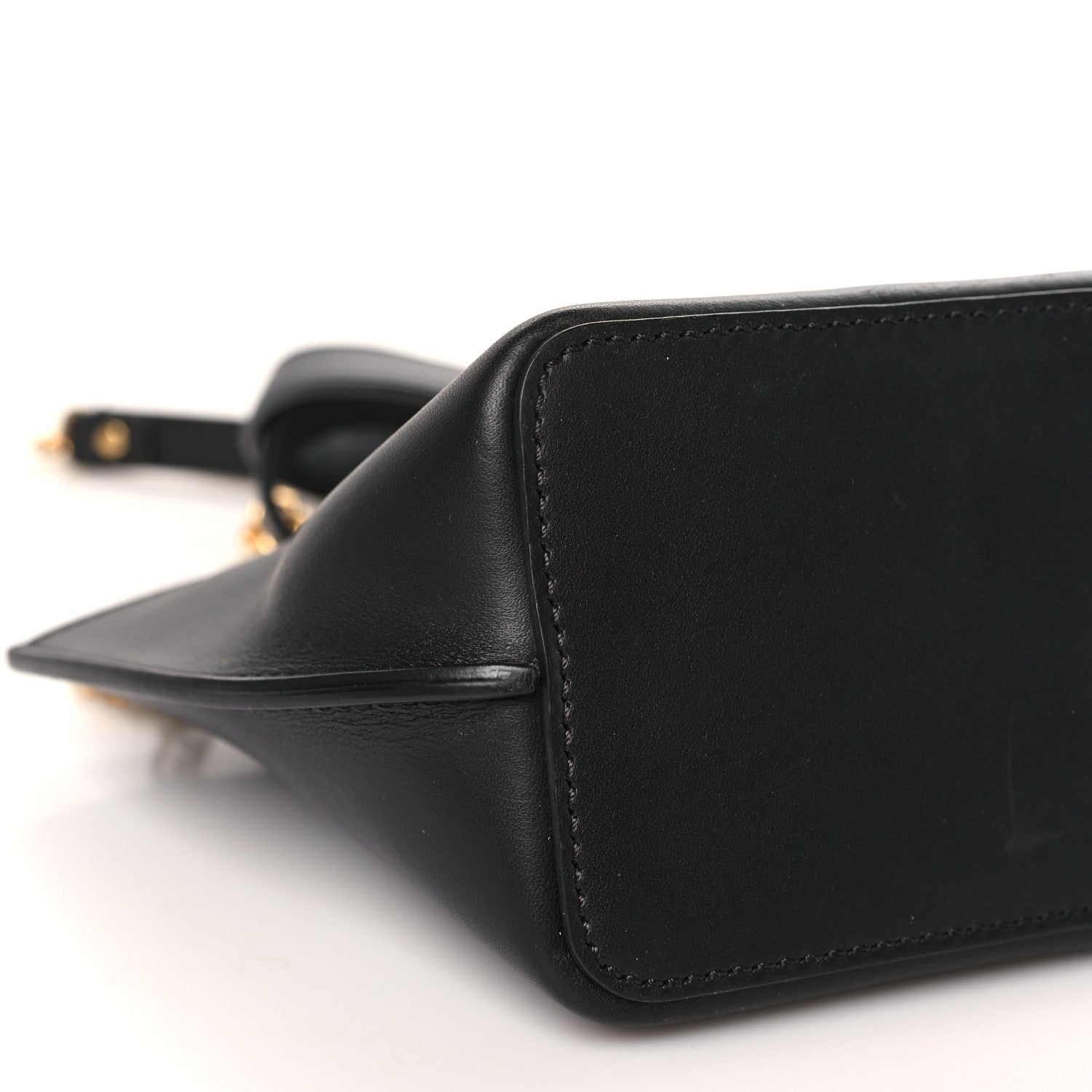 Versace Vitello Mini Virtus Bucket Bag Black 7 of 8