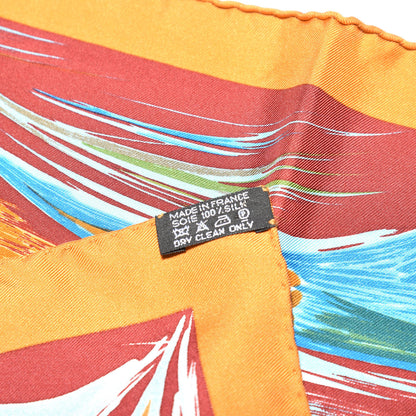 Hermes Silk Le Tour Eiffel S'Envole Pocket Square Scarf 5 of 5