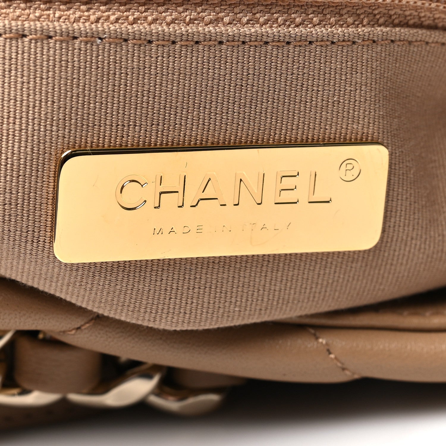 Chanel Lambskin Quilted Medium Chanel 19 Flap Dark Beige 6 of 10