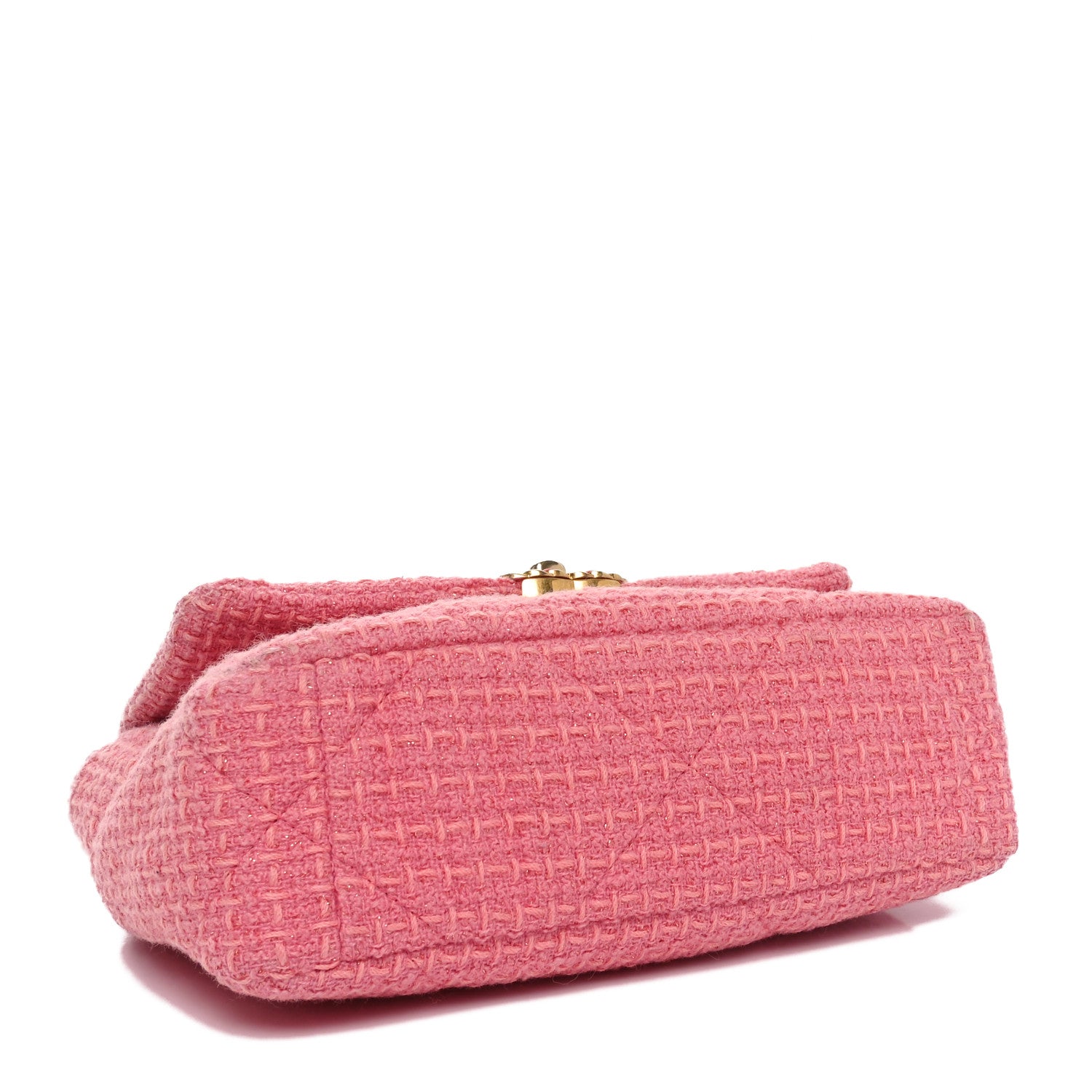 Chanel Metallic Tweed Quilted Medium Chanel 19 Flap Pink 4 of 12