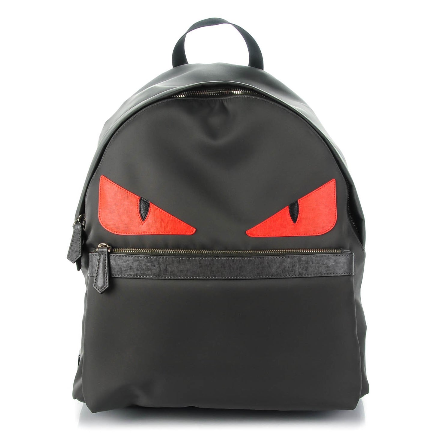 Nylon Vitello Elite Monster Eyes Rounded Backpack Asfalto Papavero