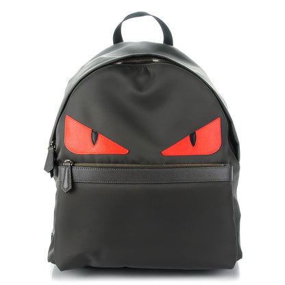 Fendi Nylon Vitello Elite Monster Eyes Rounded Backpack Asfalto Papavero 1 of 6