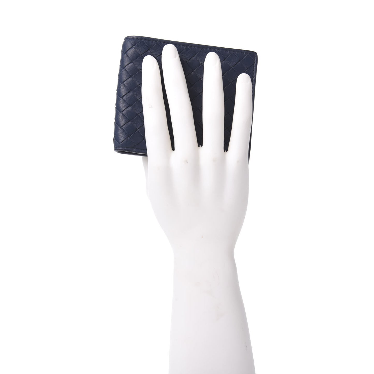Nappa Intrecciato Bi-Fold Wallet Denim