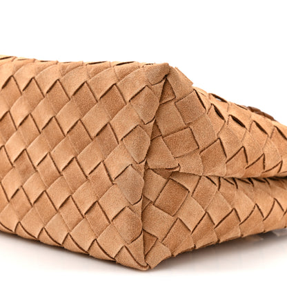 Bottega Veneta Suede Intrecciato Small Andiamo Shoulder Bag Amber 8 of 9
