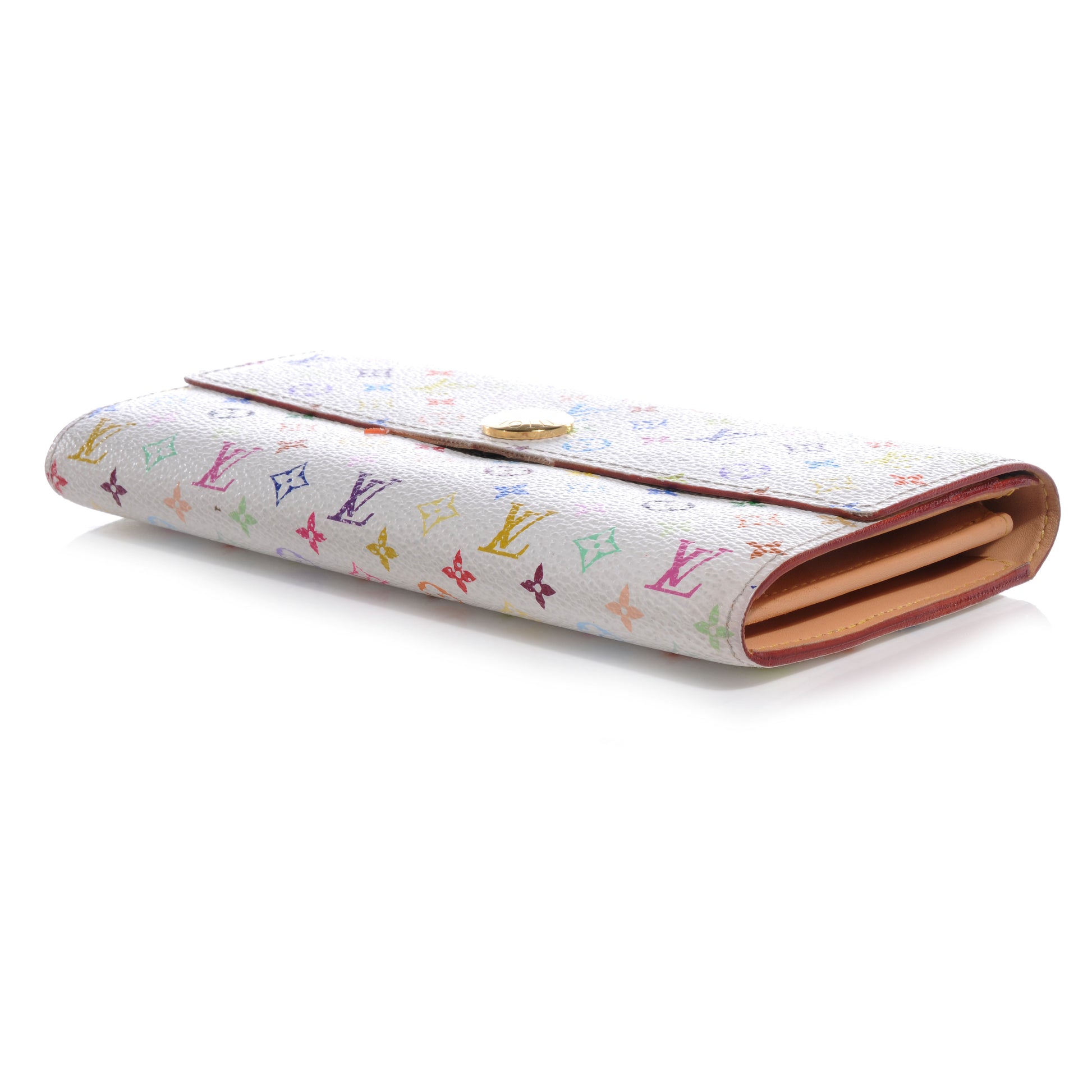 Louis Vuitton Monogram Multicolor Sarah Wallet White 5 of 9