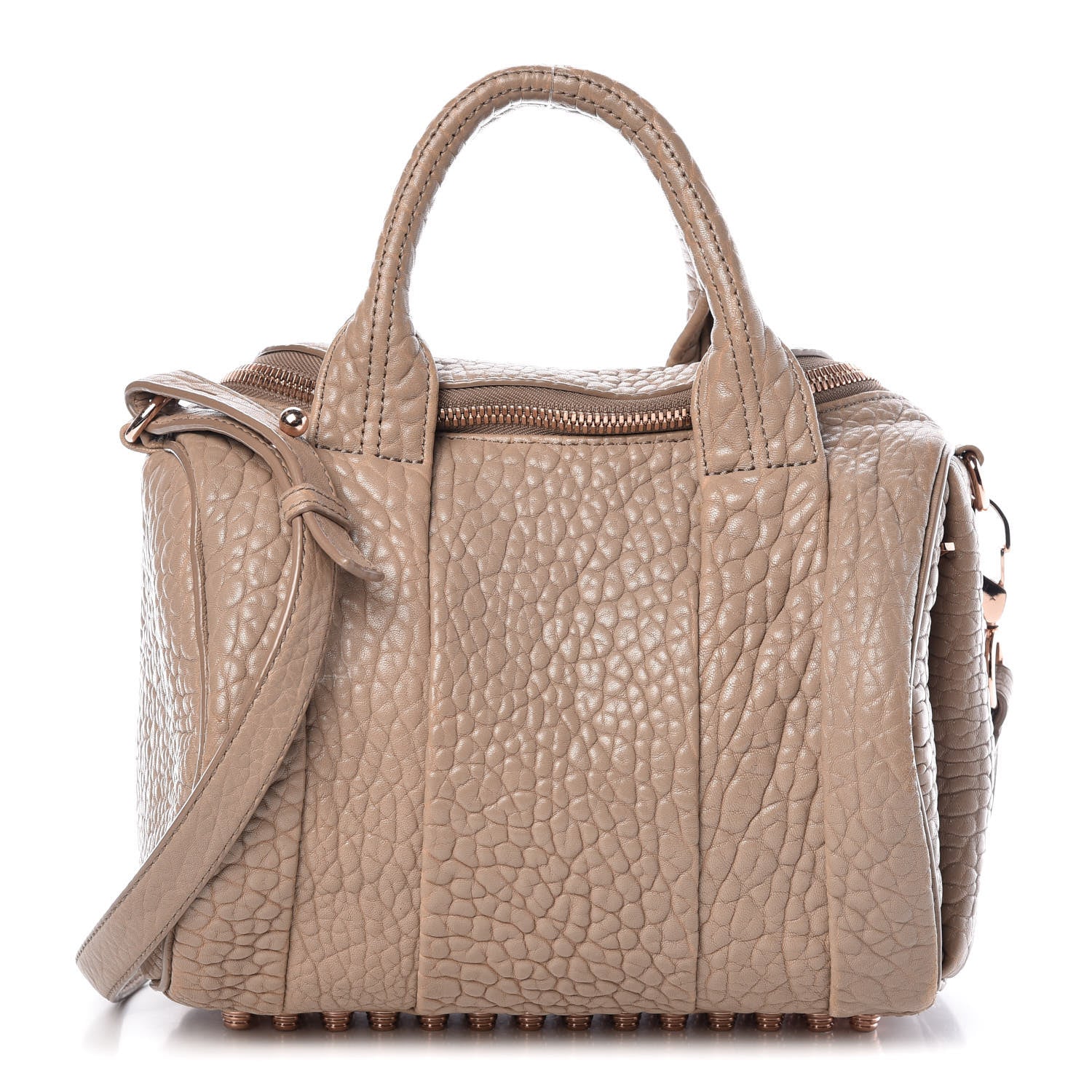 Alexander Wang Pebbled Lambskin Rockie Latte Rose Gold Hardware 1 of 8