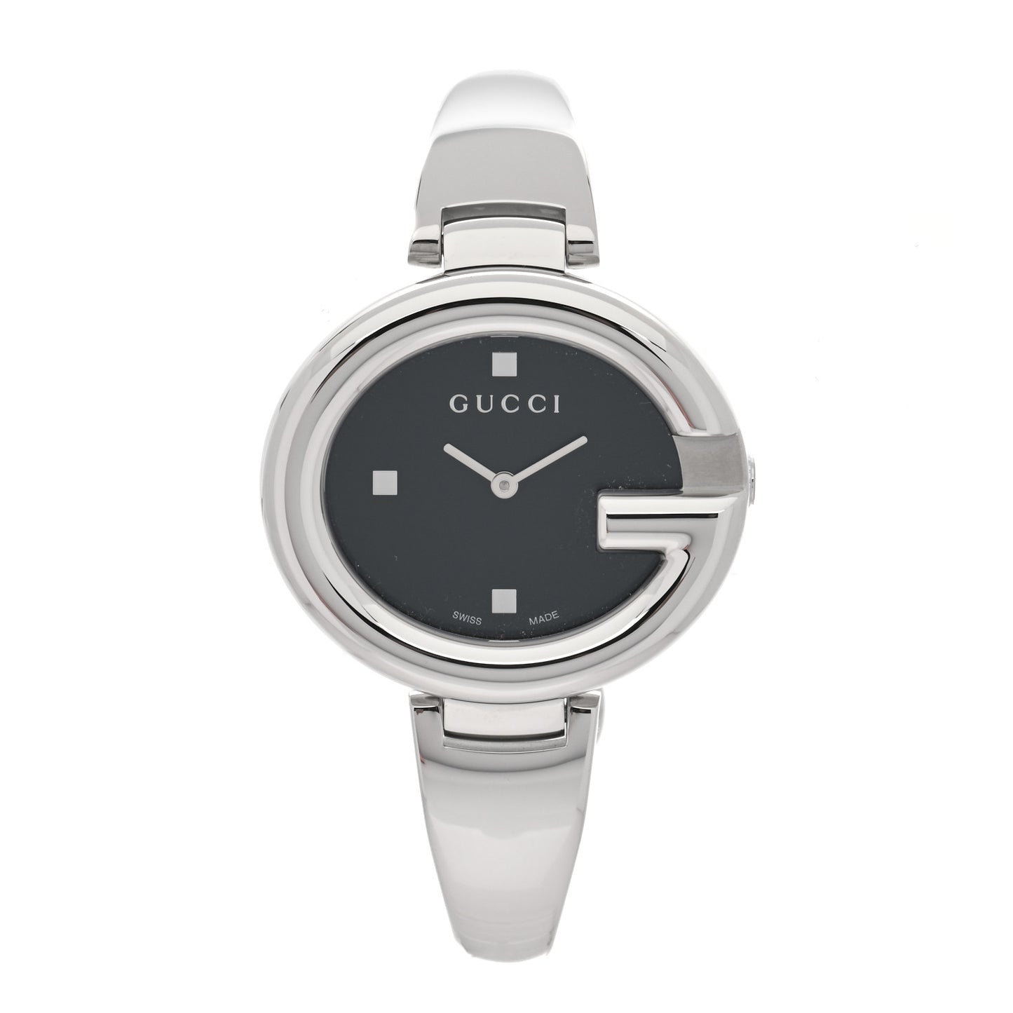 Stainless Steel 36mm Guccissima Quartz Watch Black