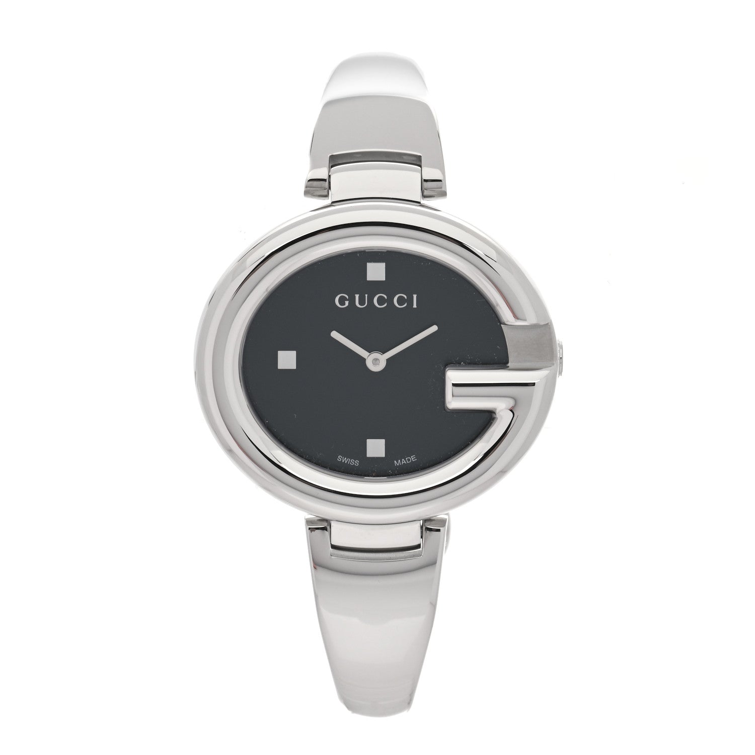 Gucci Stainless Steel 36mm Guccissima Quartz Watch Black 1 of 5