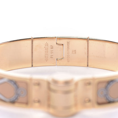 Hermes Enamel Printed Narrow Charniere Cuirs Marins Hinged Bracelet M 4 of 5