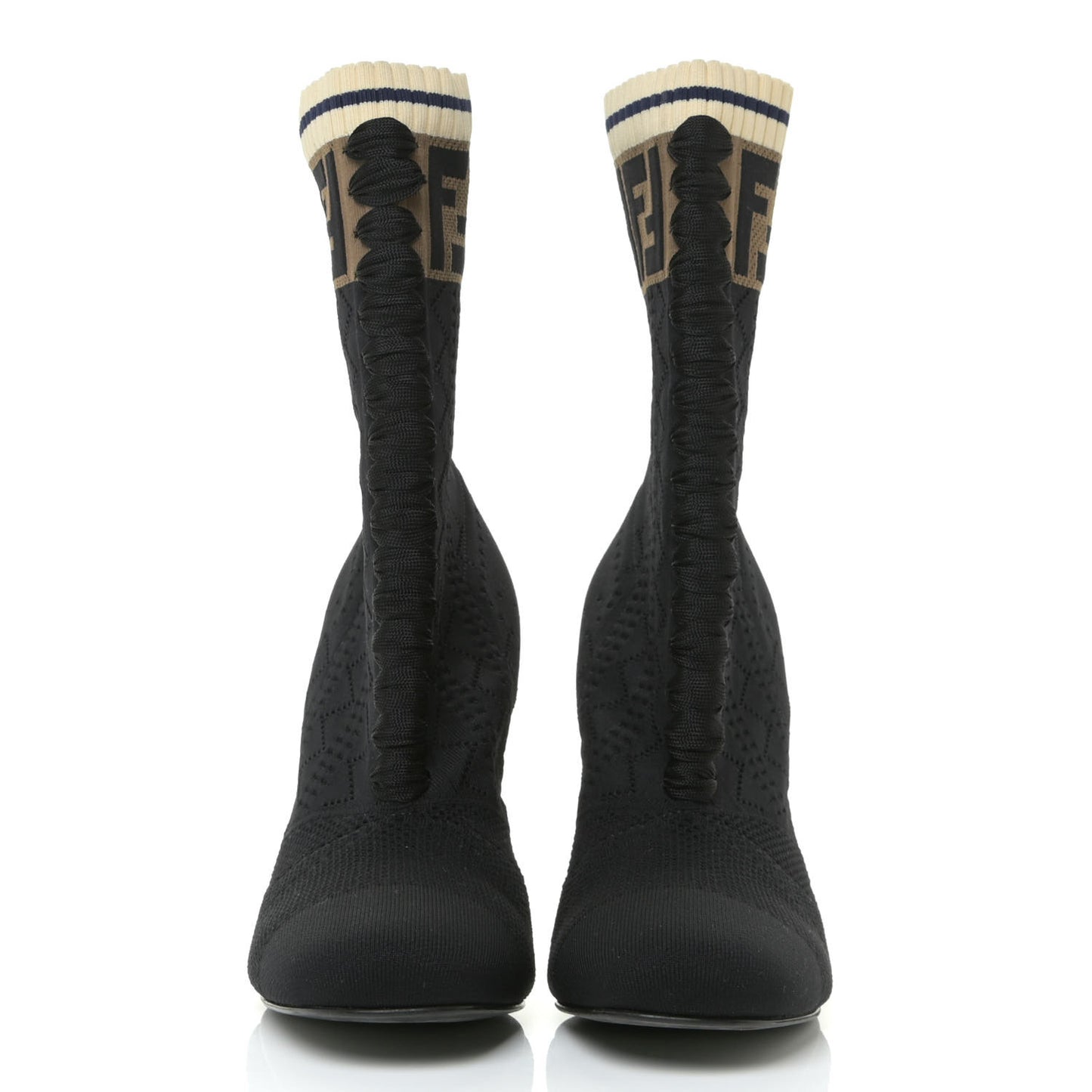 Stretch Fabric FF Reloaded Openwork Rockoko Sock Boots 39 Black Tobacco Marino