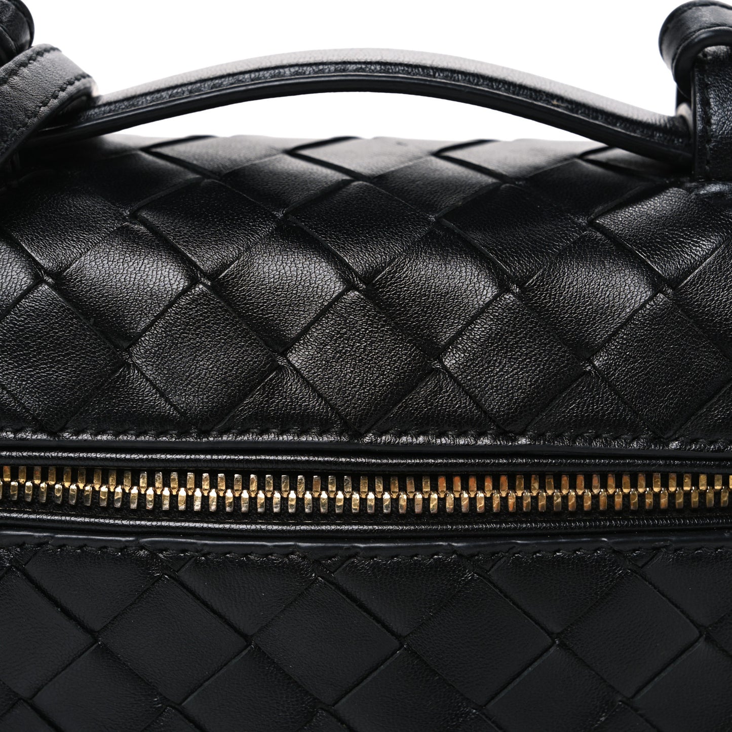 Calfskin Intrecciato Bang Bang Vanity Case Black