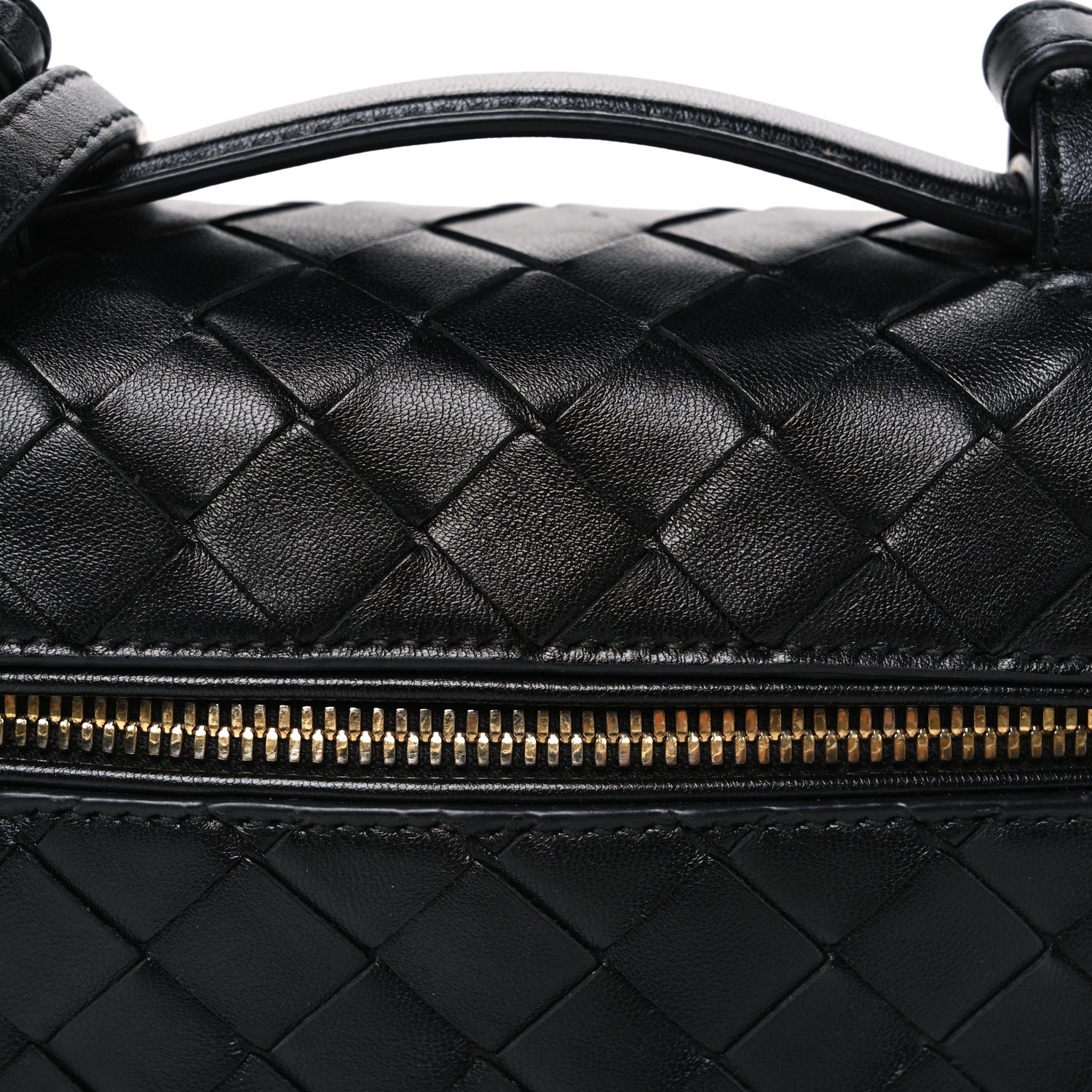Bottega Veneta Calfskin Intrecciato Bang Bang Vanity Case Black 9 of 13