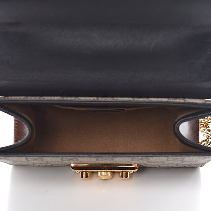 Gucci GG Supreme Monogram Calfskin Small Padlock Shoulder Bag Beige Black Cuir 5 of 15