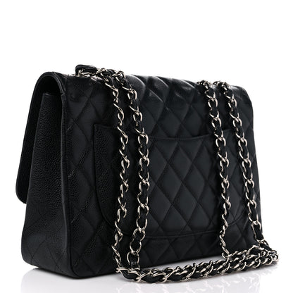 Chanel Caviar Quilted Jumbo Single Flap Black 3 of 19
