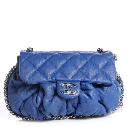 Chanel Washed Lambskin Chain Around Medium Messenger Blue 1 of 7