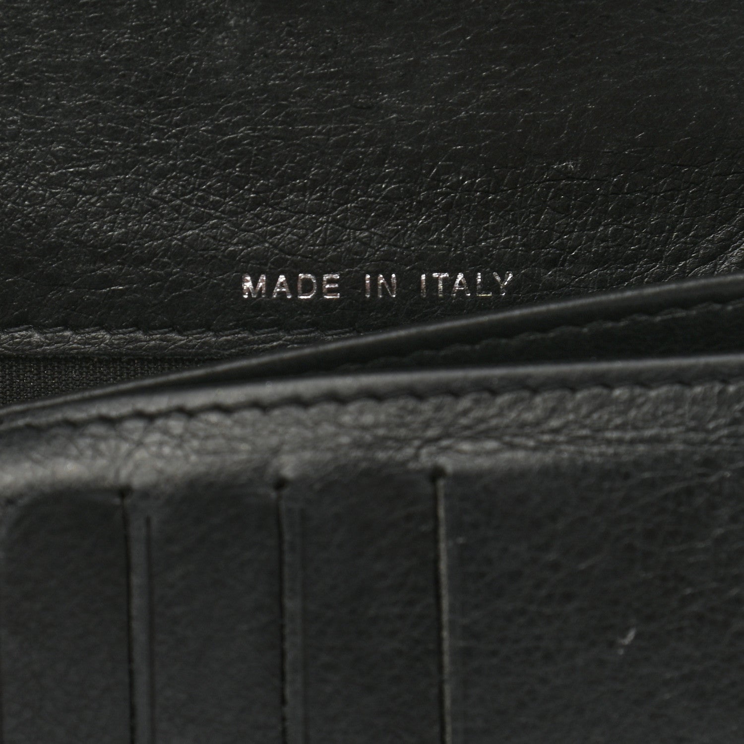 Chanel Metallic Galuchat Stingray Lambskin Yen Wallet Silver Black 7 of 9