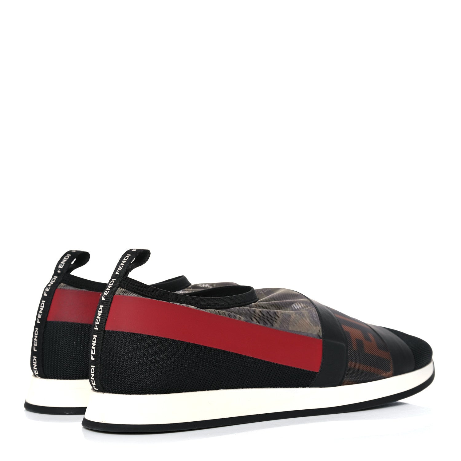 Fendi Technical Mesh FF Sneakers 38 Tobacco Red 4 of 11