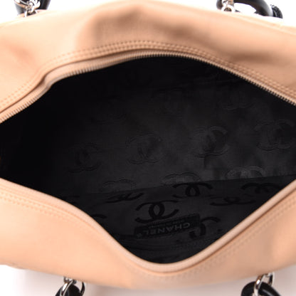 Chanel Calfskin Quilted Large Cambon Bowler Beige Black 5 of 13