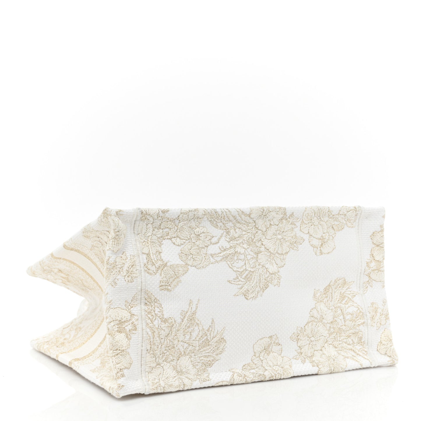 Canvas Embroidered Small Rêve d'Infini Book Tote Gold