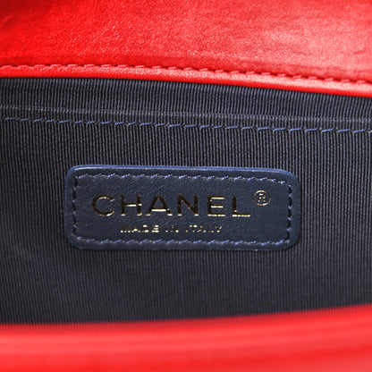 Chanel Velvet Plaid Tartan Quilted Medium Boy Flap Red 6 of 11
