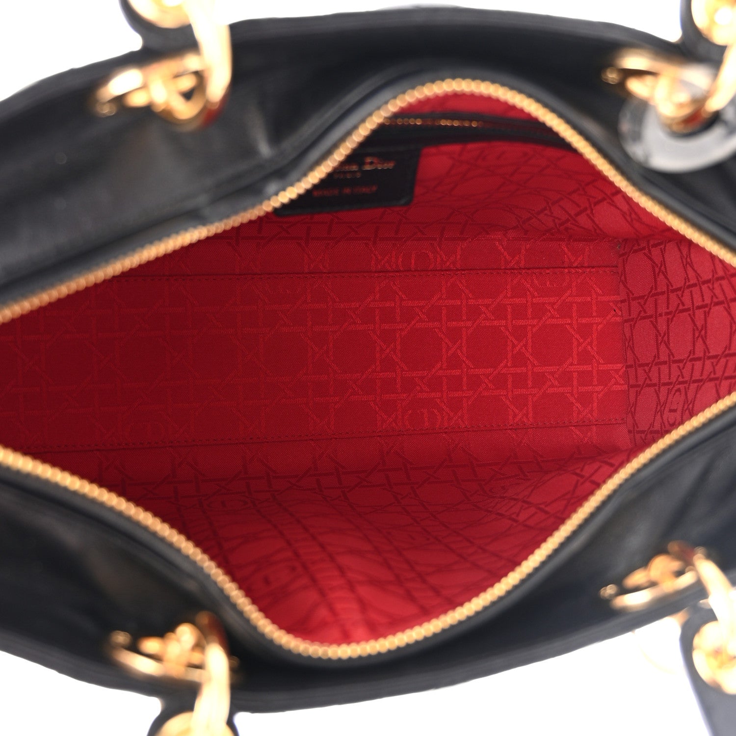 Christian Dior Lambskin Cannage Large Lady Dior Black 5 of 12