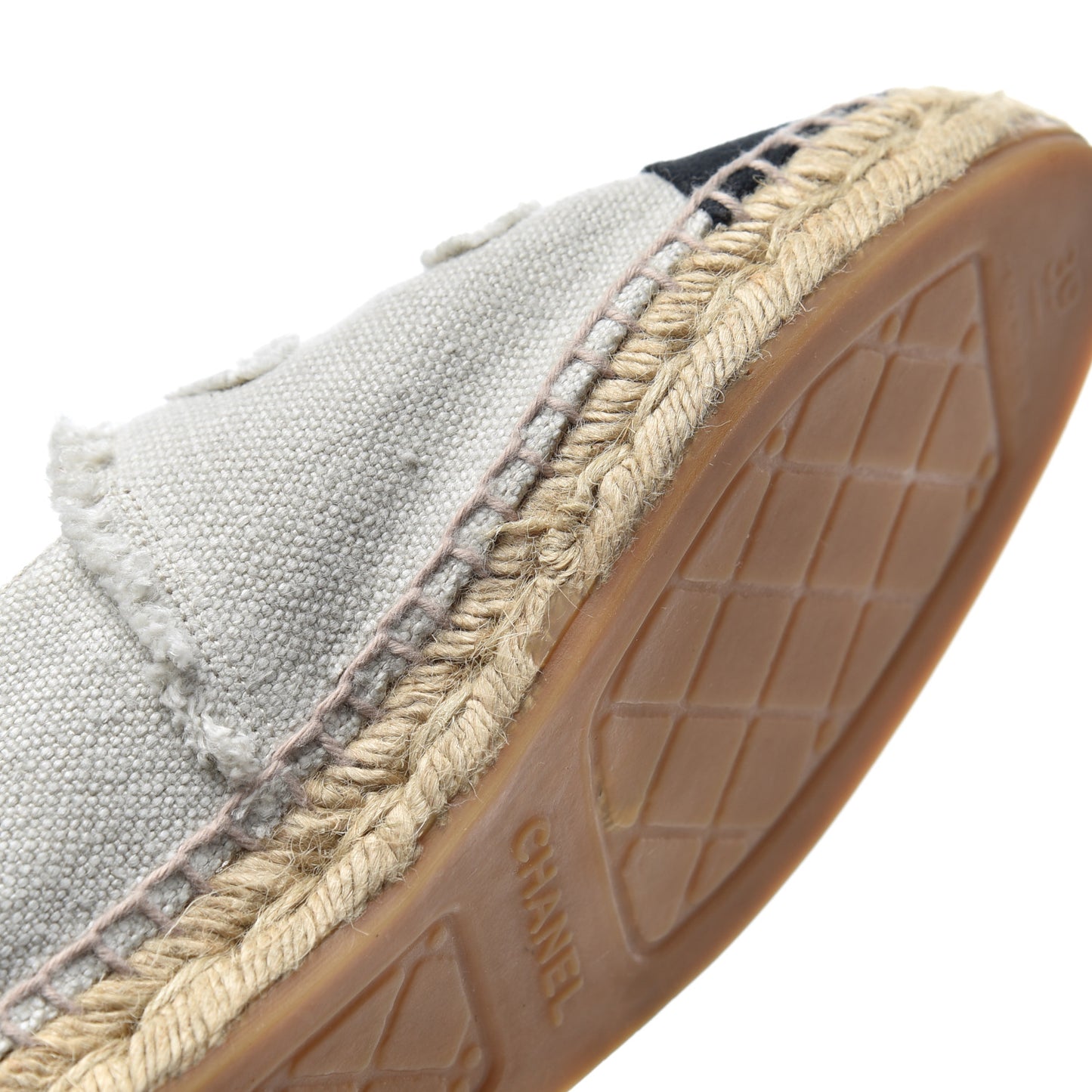 Linen CC Espadrilles 39 Beige Black