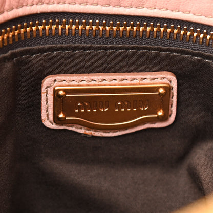 Miu Miu Nappa Chevron Shoulder Bag Pink 6 of 12