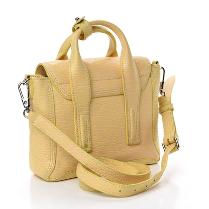 3.1 Phillip Lim Shark Embossed Textured Calfskin Mini Pashli Satchel Mimosa Petal 3 of 20