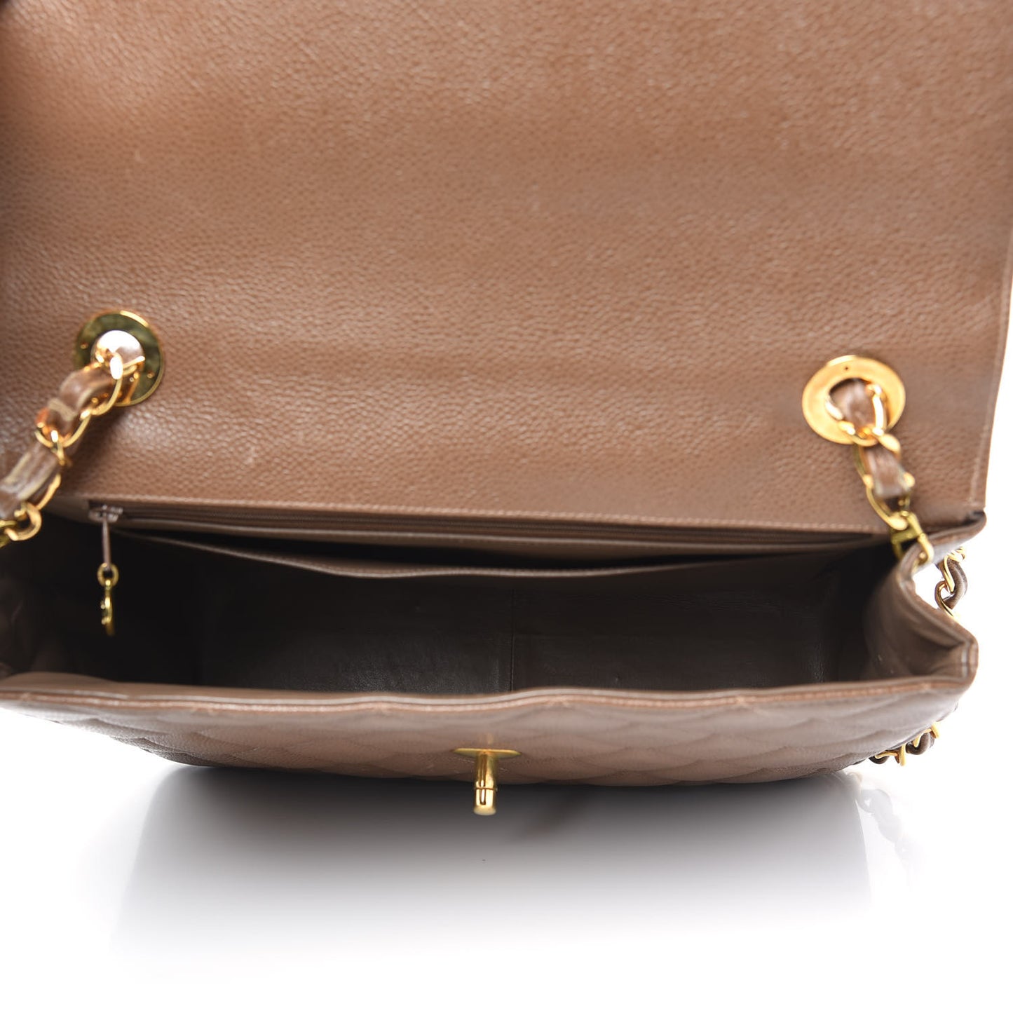 Caviar Jumbo Single Flap Brown