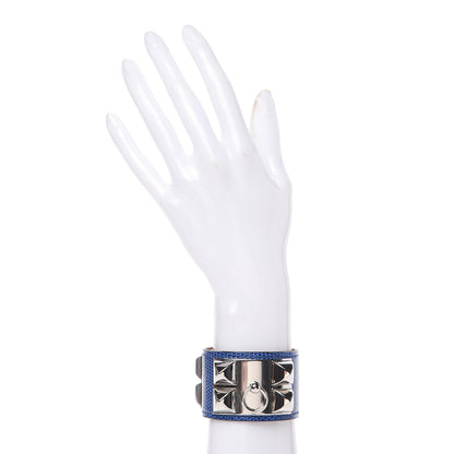 Hermes Lizard Collier De Chien CDC Bracelet T2 Bleu Saphir 2 of 6