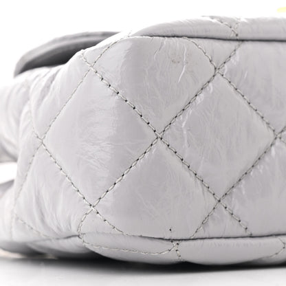 Chanel Shiny Crumpled Calfskin Quilted Small Wavy CC Hobo Grey 9 of 10