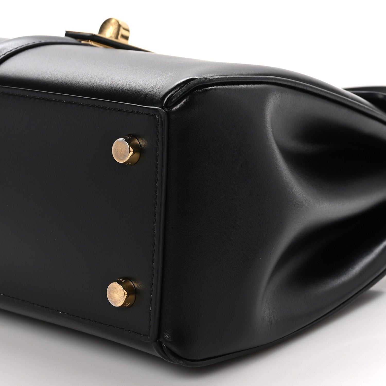 Celine Satinated Calfskin Small 16 Top Handle Bag Black 10 of 12