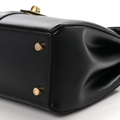 Celine Satinated Calfskin Small 16 Top Handle Bag Black 10 of 12