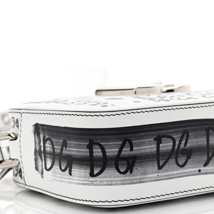 Dolce & Gabbana Calfskin DG Graffiti Print Camera Crossbody White 8 of 9