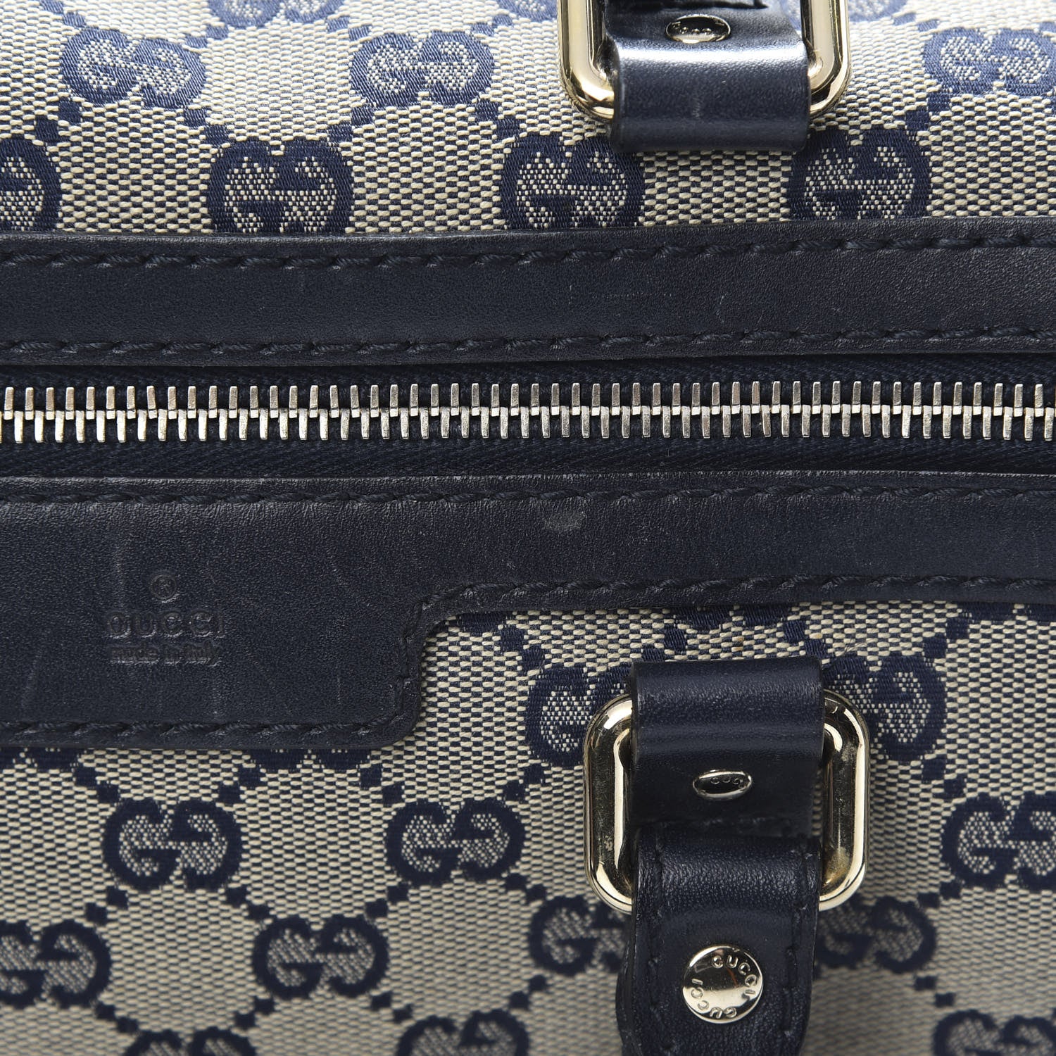Gucci Monogram Medium Boston Navy 17 of 17
