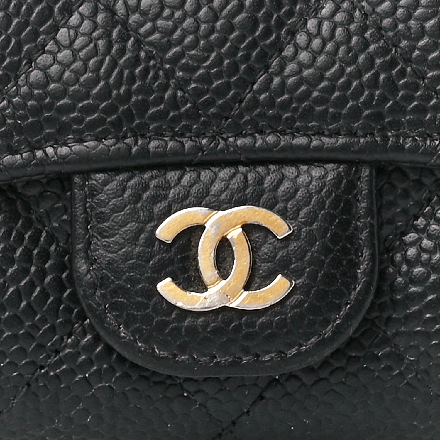 Chanel Caviar Quilted Flap Card Holder Wallet Black 9 of 13