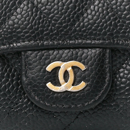 Chanel Caviar Quilted Flap Card Holder Wallet Black 9 of 13