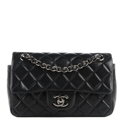 Chanel Lambskin Quilted Mini Rectangular Flap Black 1 of 9