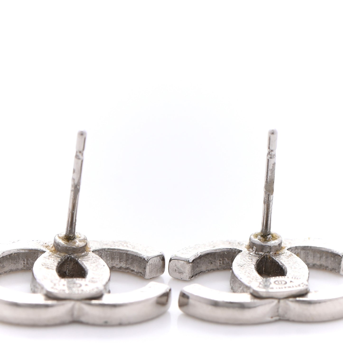 Crystal CC Earrings Silver