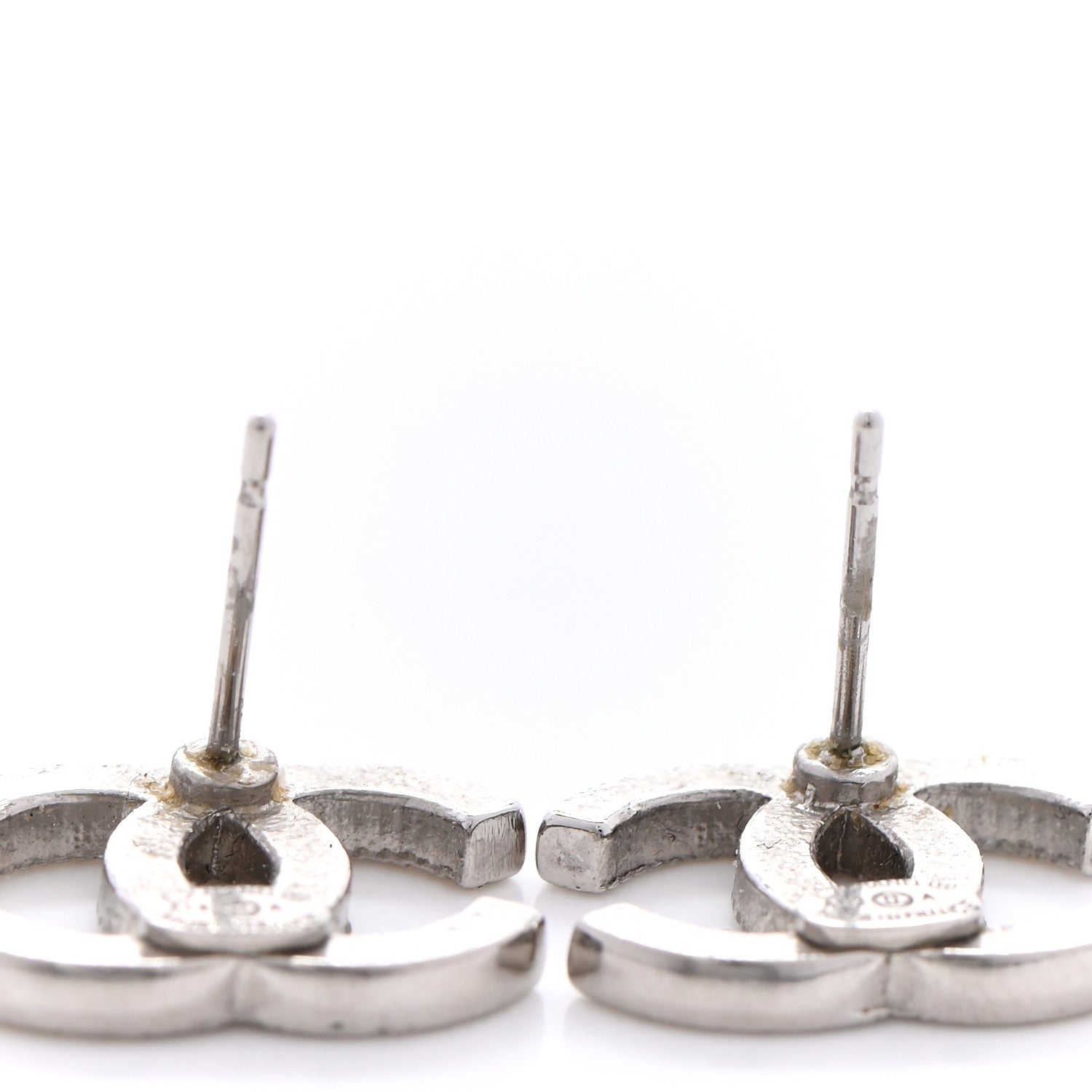 Chanel Crystal CC Earrings Silver 6 of 8