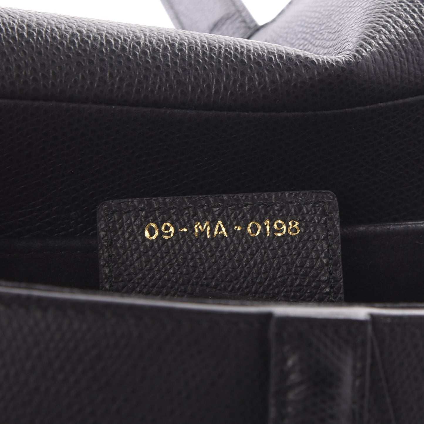 Grained Calfskin Saddle Bag Black