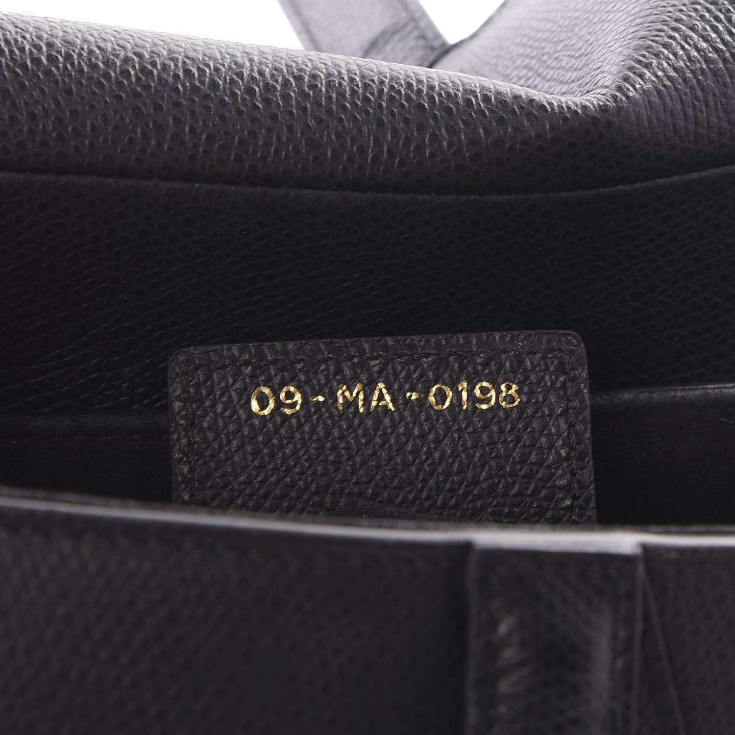 Christian Dior Grained Calfskin Saddle Bag Black 6 of 11